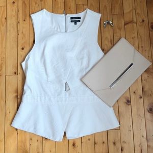 White Peplum Blouse from RW&Co.